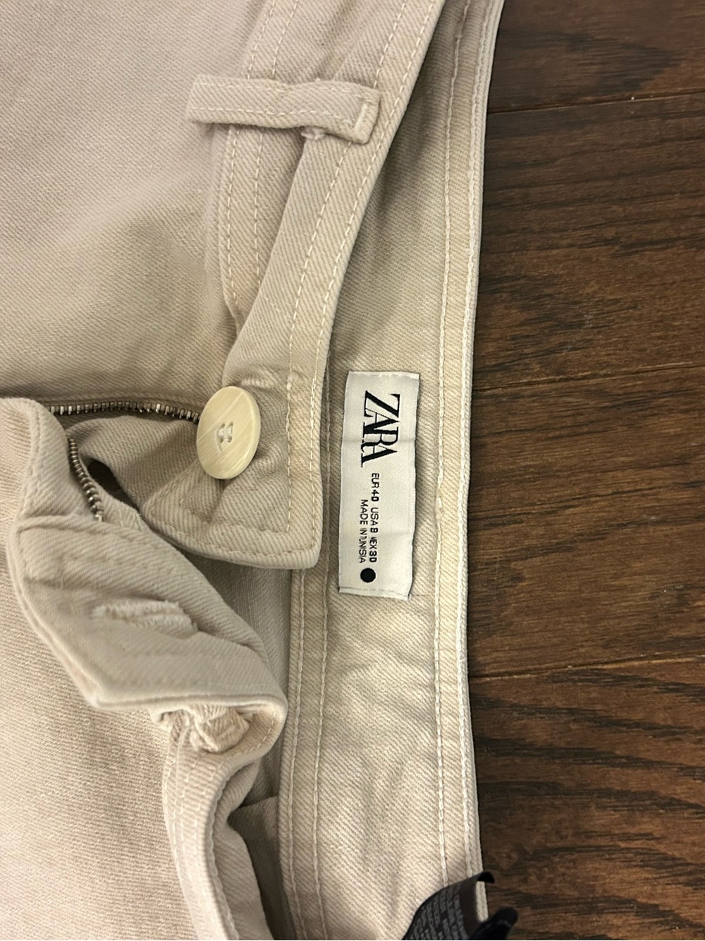 Zara Beige Marine Pant - Picture 3 of 4